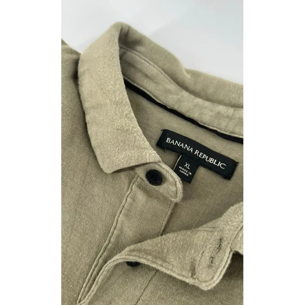 Banana Republic Men's Polo Shirt Size XL Olive Green Soft Cotton